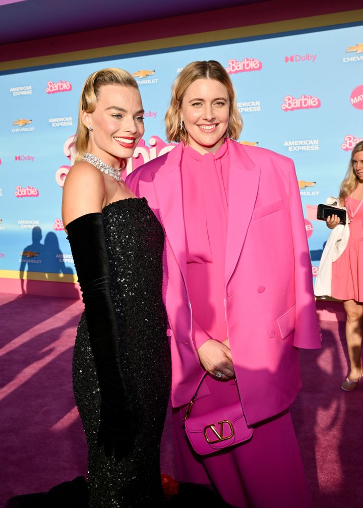Margot Robbie and Greta Gerwig at the LA premiere of Barbie