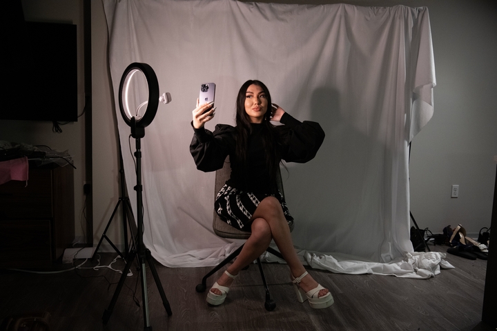 In addition to posting on TikTok, Petrova is a podcaster and also has her own clothing line.