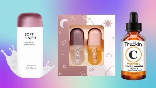 A soft-finish sunscreen milk, a lip serum and lip plumper duo and the TruSkin vitamin C serum.