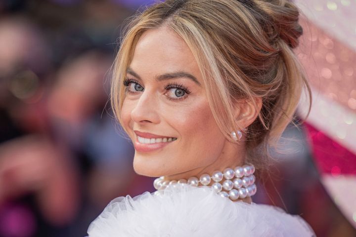 Margot Robbie attends the London premiere of "Barbie" on July 12, 2023.