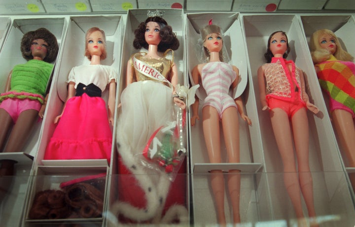 Vintage Barbie dolls from KittyÕs Collectables in Laguna Beach.