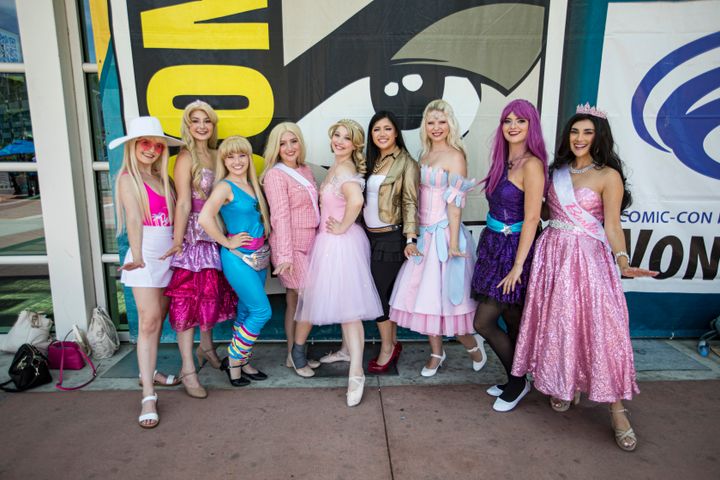 A group of Barbie cosplayers.