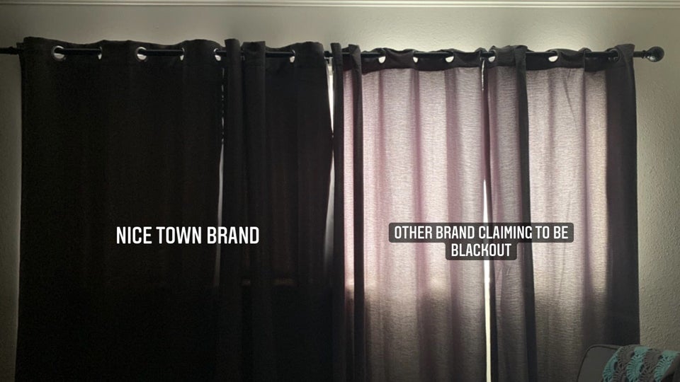 A set of blackout curtains