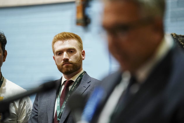 Labour candidate Danny Beales after losing to the Tories' Steve Tuckwell in Uxbridge.