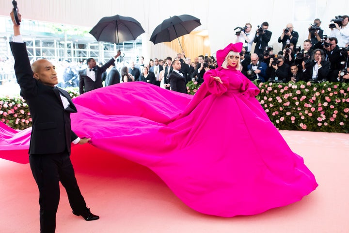 Lady Gaga attends the Metropolitan Museum of Art's Costume Institute benefit gala in honor of the opening of the "Camp: comments on fashion" in 2019.