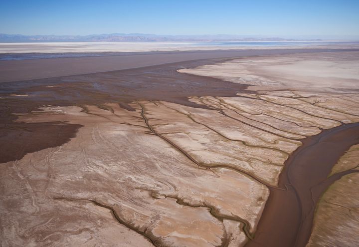 Ο ποταμός Κολοράντο στο Δέλτα του Μεξικού, έχοντας στερέψει από νερό, λόγω της ξηρασίας. 