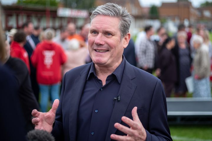 Keir Starmer speaks at a victory rally for the newly-elected Selby and Ainsty MP, Keir Mather.