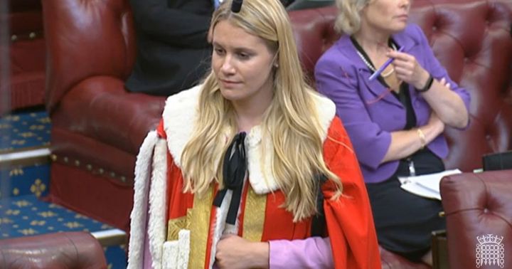Charlotte Owen in the ermine robes of the House of Lords.
