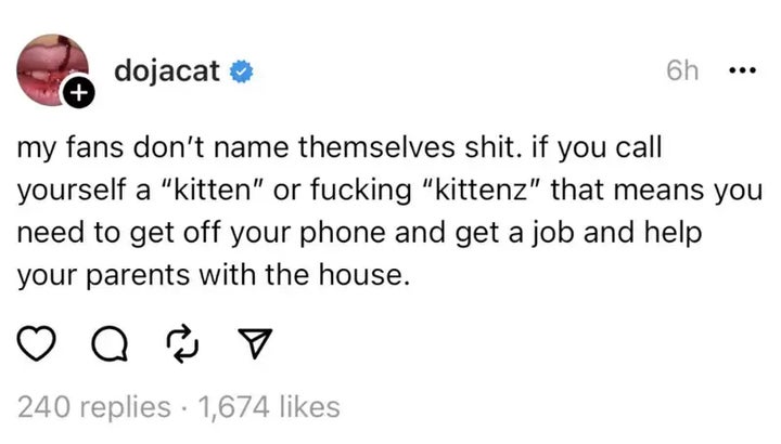 Doja Cat tweet