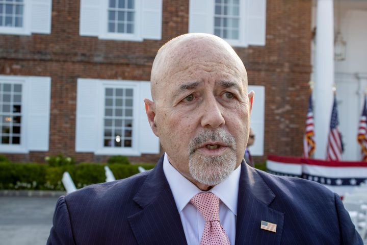 News commentator and former New York City Police Commissioner Bernard Kerik speaks with the media at Trump National Golf Club Bedminster on Tuesday, June 13, 2023, in Bedminster, New Jersey. (AP Photo/Ted Shaffrey)