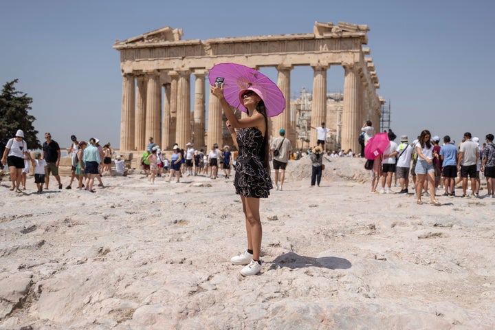 Ακρόπολη, 21 Ιουλίου 2023. (AP Photo/Petros Giannakouris)