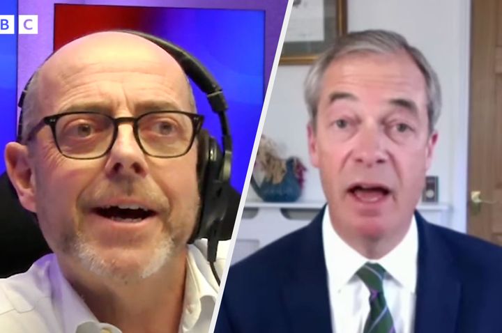 Nick Robinson insisted he was only "teasing" Nigel Farage.