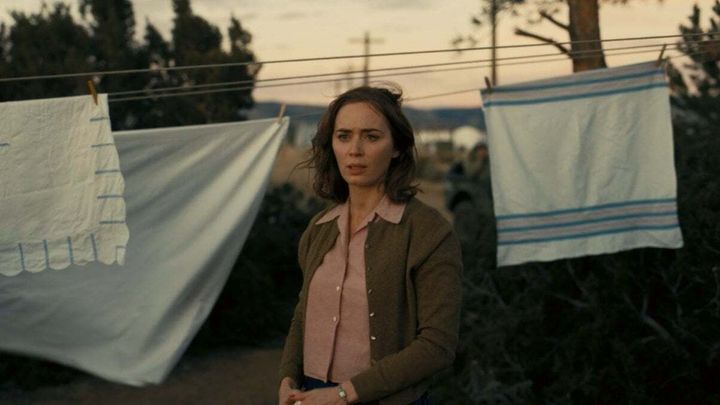 Emily stars as Oppenheimer's wife, Kitty, in the three-hour biopic