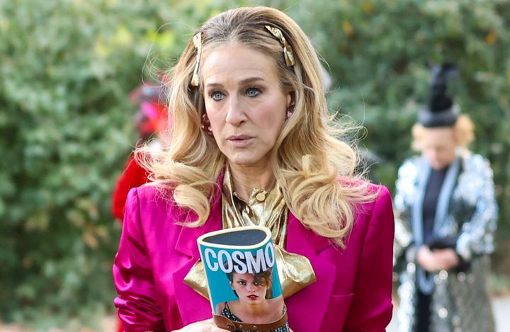 Sarah Jessica Parker is seen on the set of And Just Like That in November