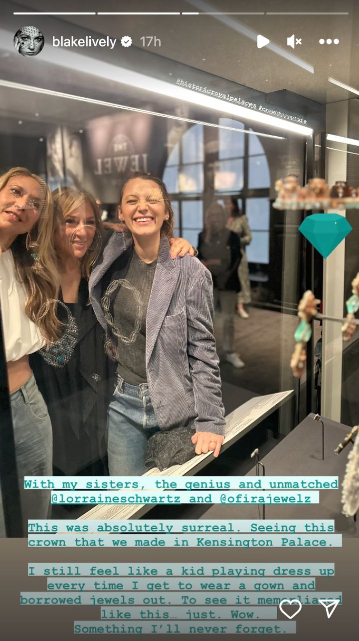 Blake visited the exhibition with her sisters