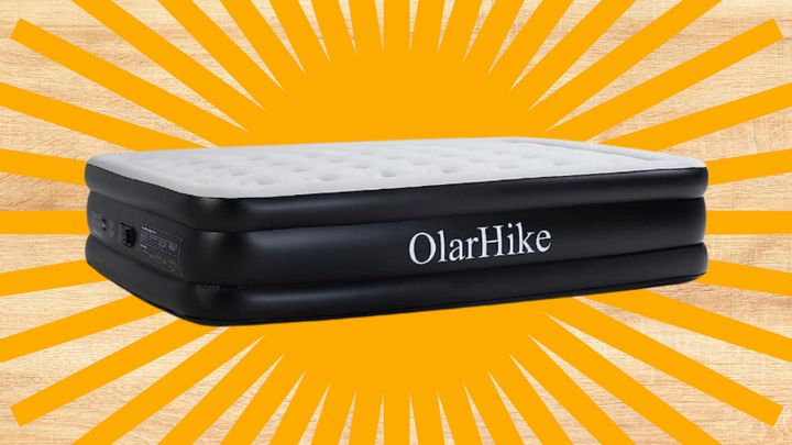 The OlarHike inflatable air mattress with built-in pump is 36% off in the queen size. 