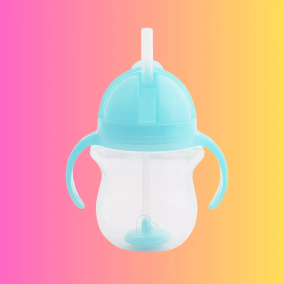 Munchkin Click Lock Weighted Straw Trainer Cup - 7oz - Blue