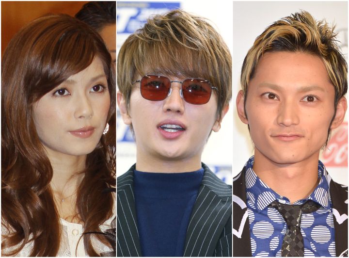 左から、宇野実彩子さん（2011年）、西島隆弘さん（2019年）、日高光啓さん（2012年）