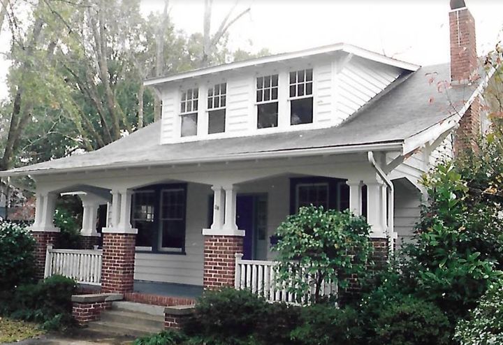 The author's Brookwood bungalow, in Wilmington, North Carolina, before her family moved in.