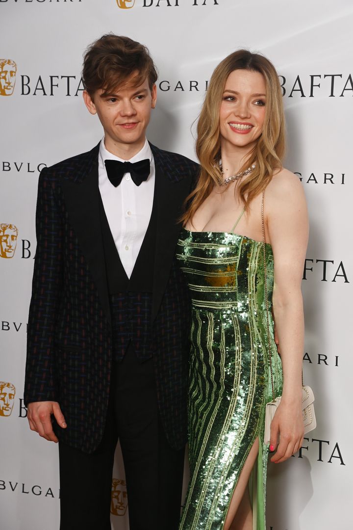 Thomas Brodie Sangster and Talulah Riley made their red carpet debut in March last year 