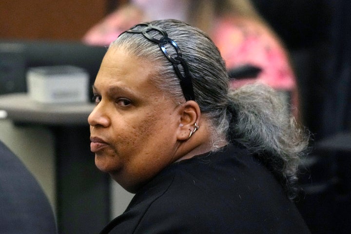 Rafaela Vasquez pauses during a court hearing prior to accepting a plea agreement of three years of supervised probation for the Uber autonomous vehicle crash that killed 49-year-old Elaine Herzberg on Friday in Phoenix. 