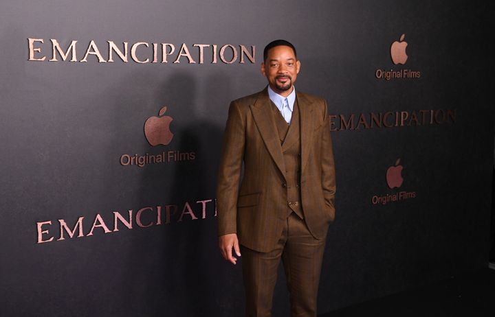 Will Smith at the premiere of Emancipation on Dec. 2, 2022, in London