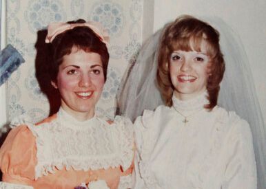 A 1974 wedding photo shows Mary McFarland, right.