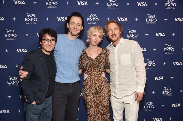 Ke Huy Quan, Tom Hiddleston, Sophia Di Martino and Owen Wilson 