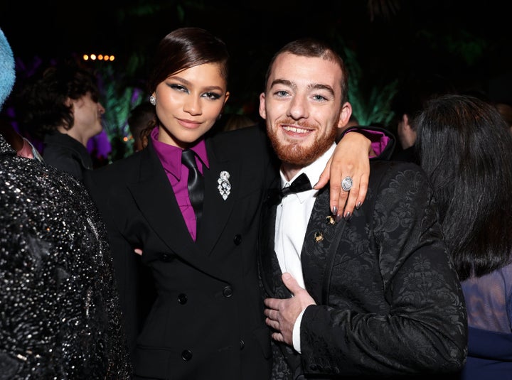 Zendaya (left) and Angus Cloud in 2022.