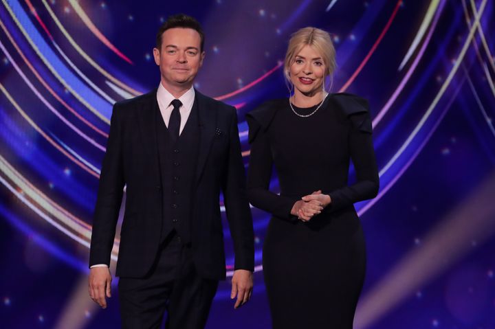 Stephen Mulhern with Holly Willoughby on Dancing On Ice