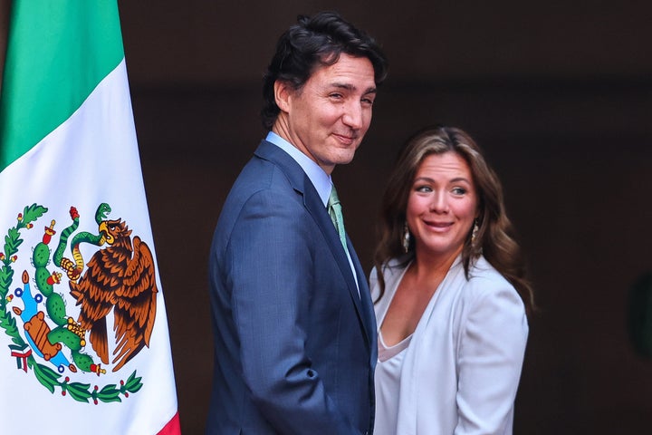 Canadian Prime Minister Justin Trudeau appears in Mexico City with his wife, Sophie Grégoire Trudeau, on Jan. 11.