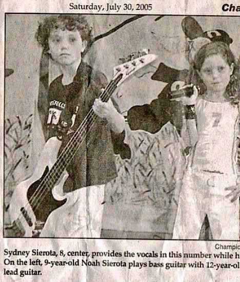"My parents had a music lesson business that had summer band camps every year," the author writes. "This is my brother Noah and I performing in our summer camp one year before we formed a band with all of the siblings."