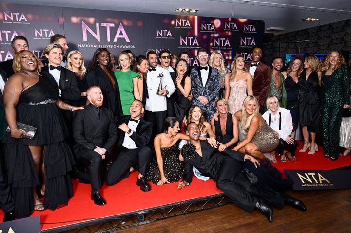 Amy, seen here with the Strictly 2022 stars, can't wait to get back in the ballroom