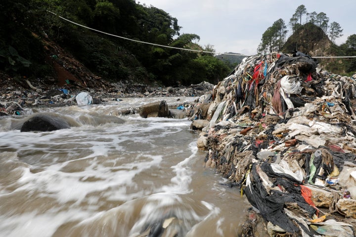 In the municipality of Chinautla, where the Ocean Cleanup NGO tested a device to contain the garbage that ends up in the Atlantic Ocean last year.