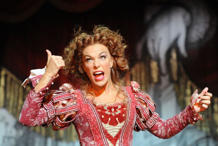 Hannah as Lilli in a production of Kiss Me Kate performed at The Old Vic Theatre in 2012