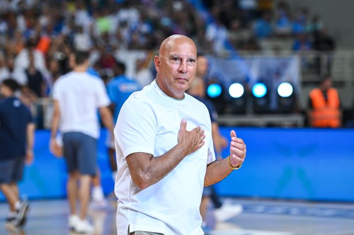 Retirement ceremony of Greek ex basketball player NICK GALIS before the International Friendly match between Greece and Slovenia at OAKA Stadium on August 4, 2023, in Athens, Greece. (Photo by Stefanos Kyriazis/NurPhoto via Getty Images)