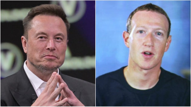 （左から）イーロン・マスク氏とマーク・ザッカーバーグ氏