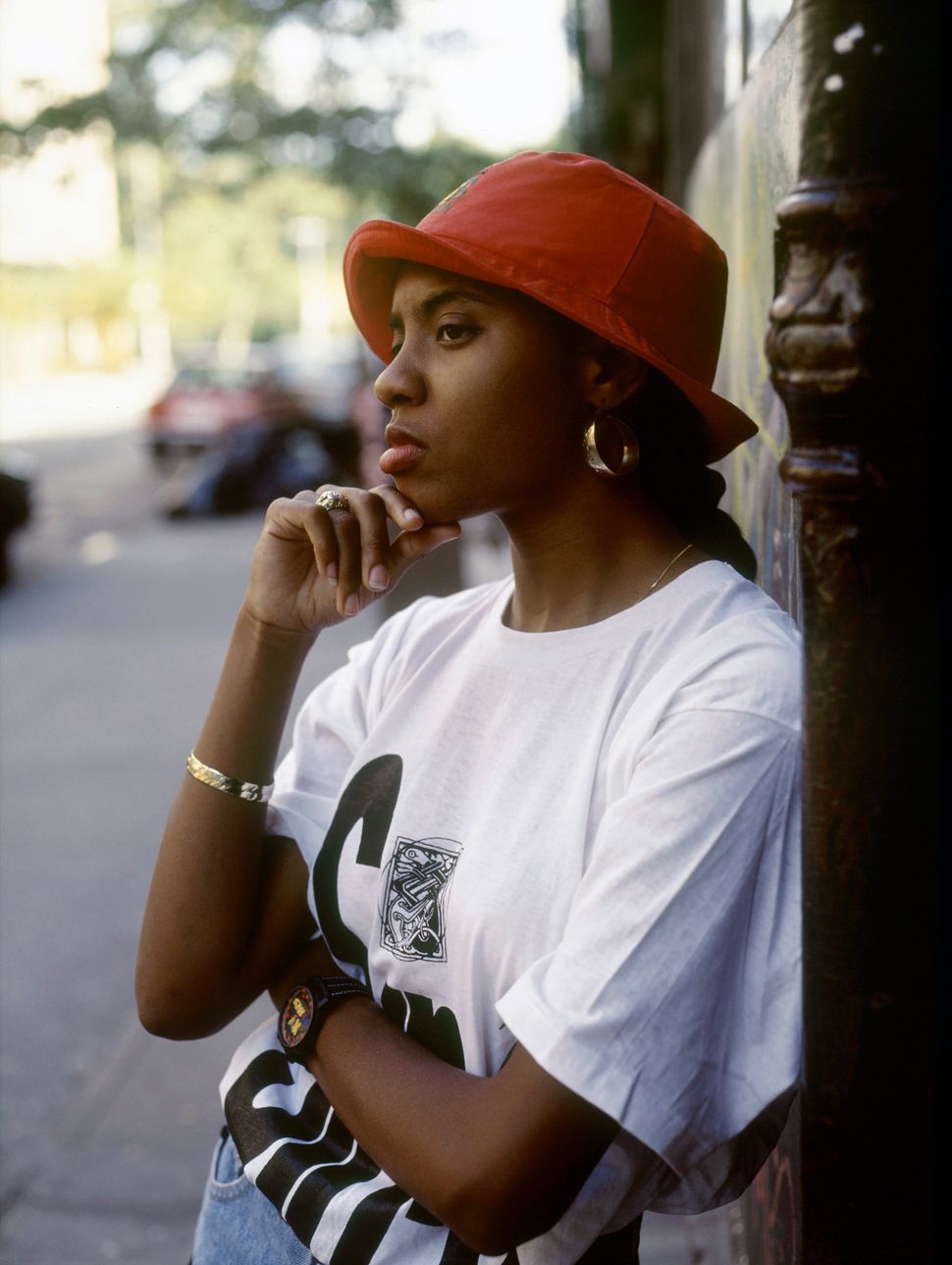 MC Lyte (aka Lana Moorer) appears in a portrait taken on Aug. 16, 1991, in New York City. 