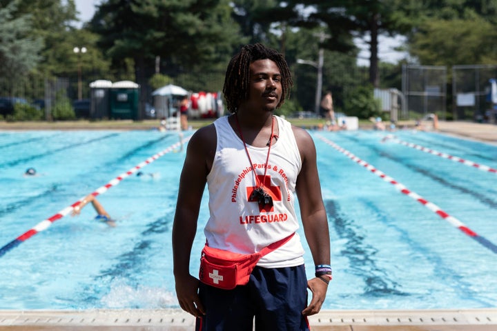 “I do like getting in the pool on my breaks,” Jenerette said about his favorite parts of his job. “Other than that, I like interacting with different types of people at the pool."