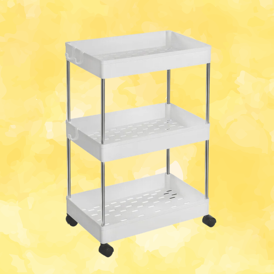 The 3-Tier Rolling Cart Is A Dorm Storage Essential | HuffPost Life