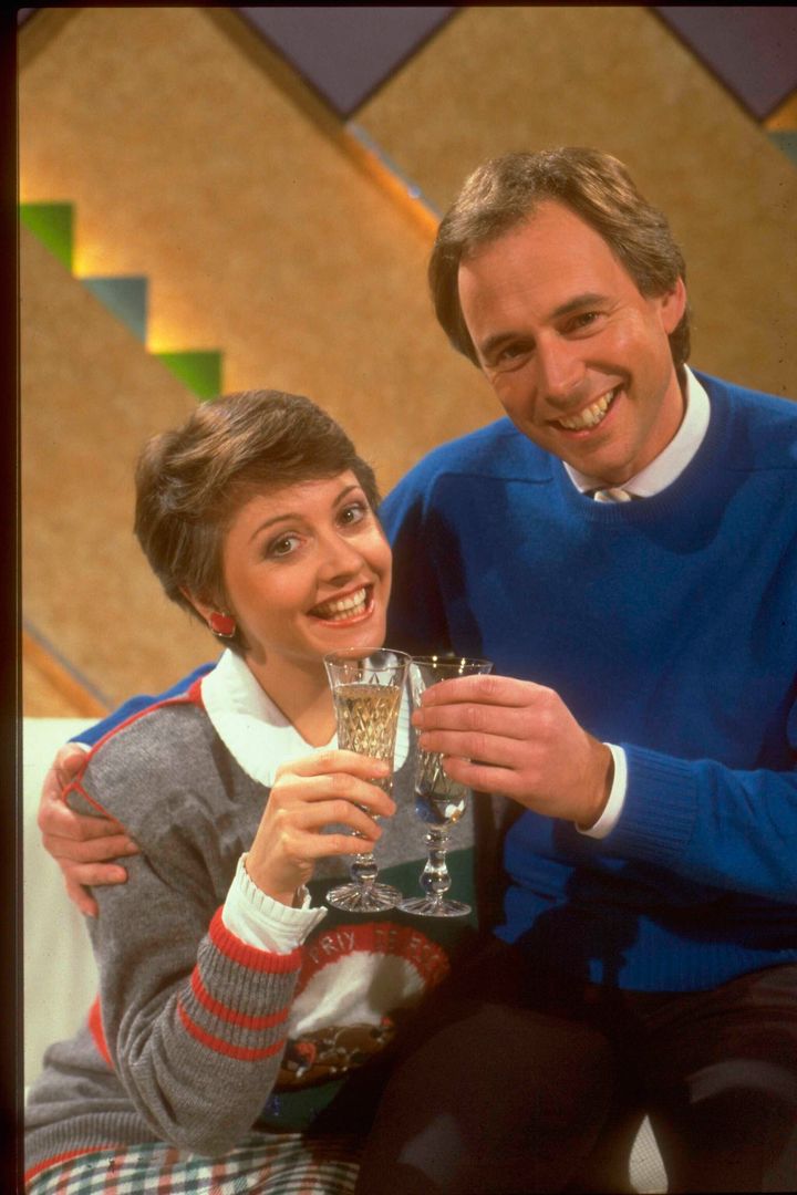 Nick Owen and Anne Diamond pictured together in the late 1980s