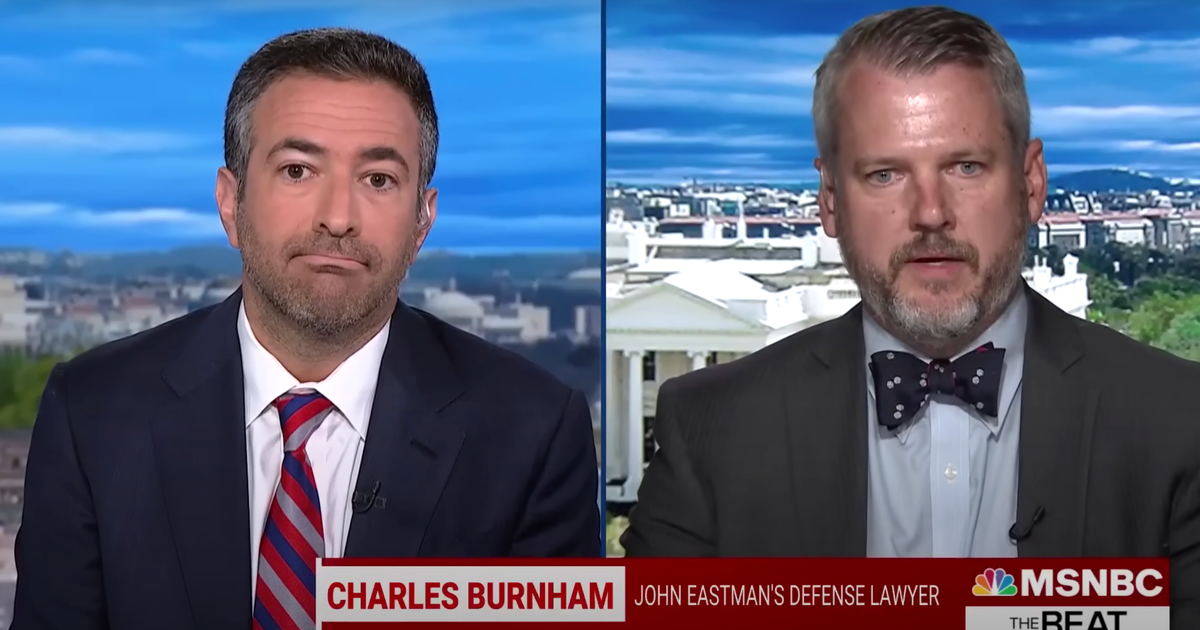 Ari Melber Stumps John Eastman’s Lawyer With ‘Very Easy Question’ Ari Melber Stumps John Eastman’s Lawyer With ‘Very Easy Question’