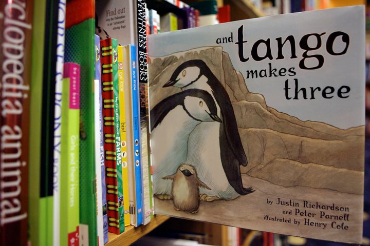 “And Tango Makes Three” recounts the true story of two male penguins who were devoted to each other at the Central Park Zoo in New York.