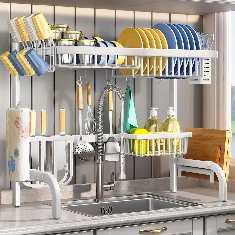 Over-The-Sink Dish Racks Are A Genius Small Kitchen Hack