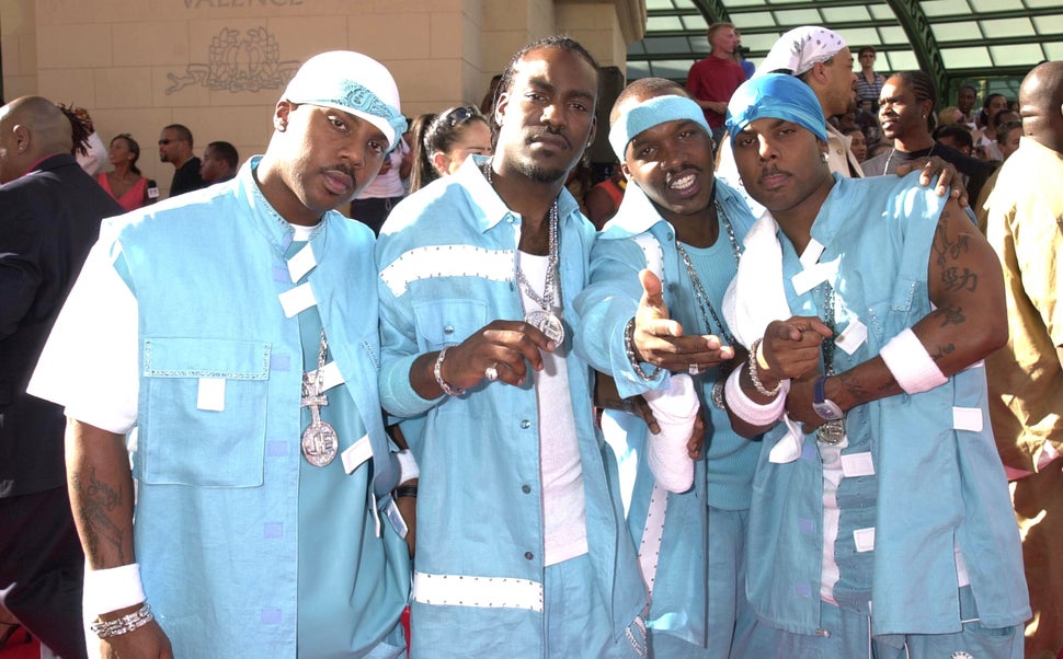 Jagged Edge arrives at the first annual BET Awards on June 19, 2001, in Las Vegas.