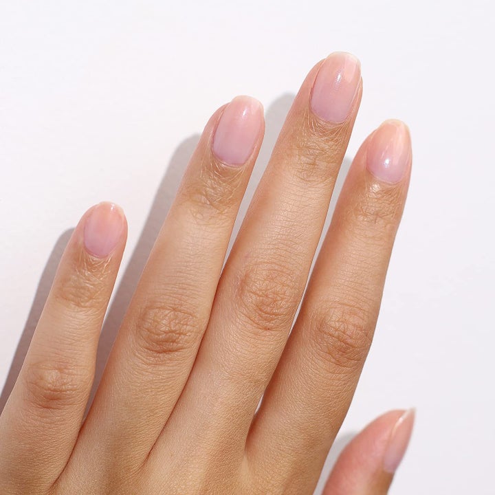 Kur illuminating nail concealer in pink. It's on sale in the colors pink, milky and quartz right now for just $14.