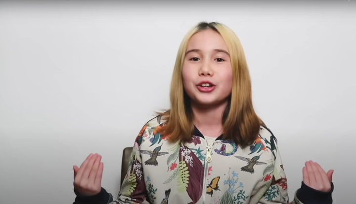 Lil Tay em um vídeo do YouTube de 2018.