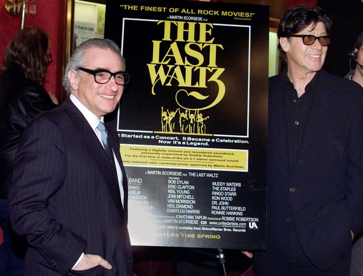 Μάρτιν Σκορσέζε και Ρόμπι Ρόμπερτσον σε προβολή του «The Last Waltz», τον Απρίλιο του 2002. 