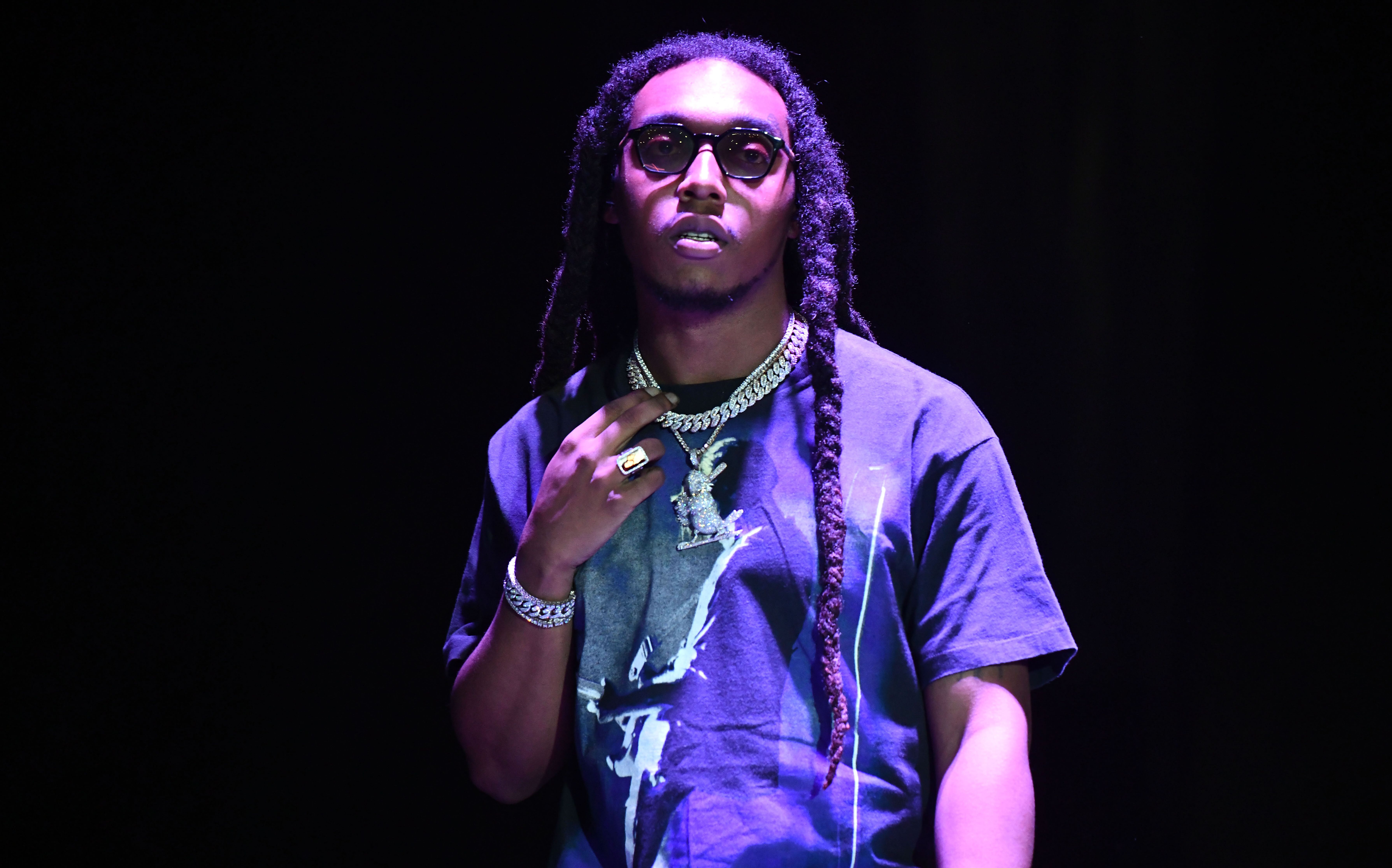 Rapper Takeoff from the hip hop group Migos performs in 2019 in Anaheim, California. Credit: Scott Dudelson via Getty Images
