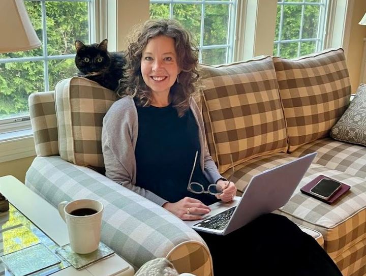 The author with her "copy editor," Jolene.